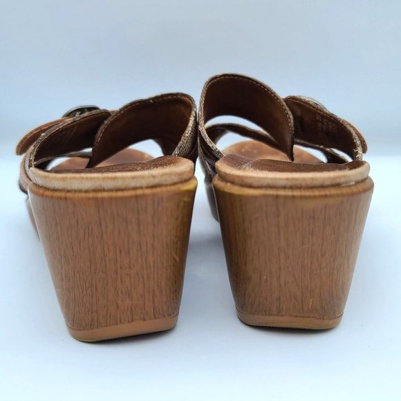 Dansko Jessie Womens Sand Lizard Double Strap Wedge Sandals US 8.5-9 EU 39 - Picture 9 of 15